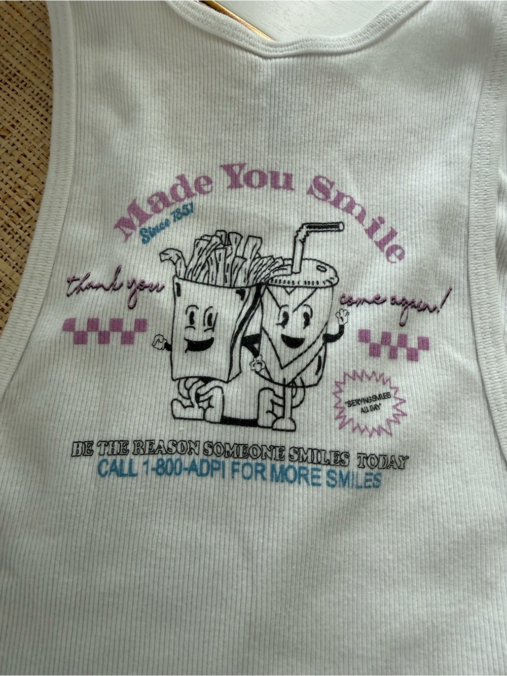 ADPI Tank Top - Ribbed Cute Graphic - Picture 2 of 5